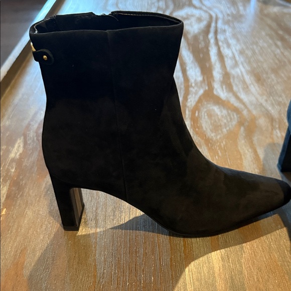 New Sam Edelman Saige Ankle Bootie Ankle Boots Black Suede 8 - Picture 7 of 12